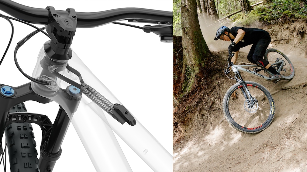 Canyon Spectral CF 8 KIS, Lenkstabilisation, Mountainbike Canyon Spectral CF 8 KIS, Lenkstabilisation, Mountainbike