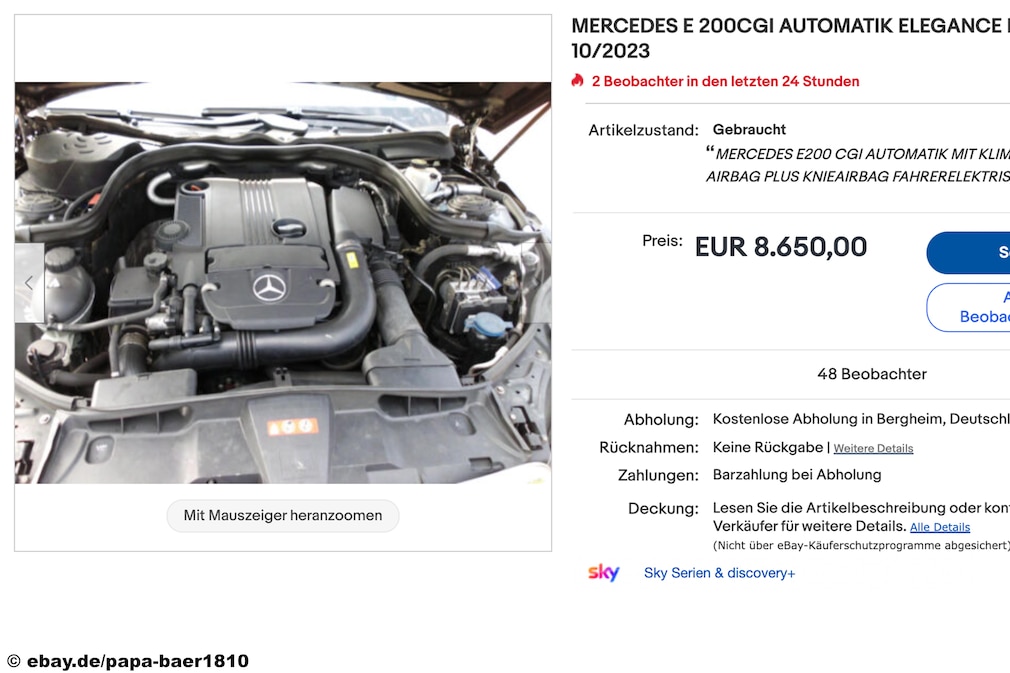 Mercedes E 200CGI - eBay Mercedes E 200CGI - eBay