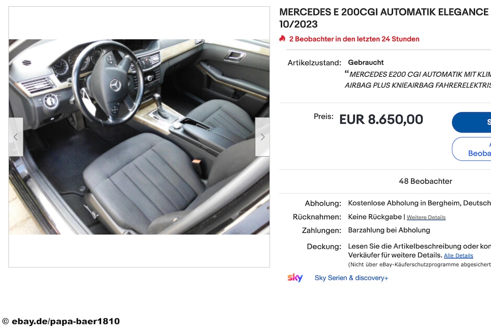 Mercedes E 200CGI - eBay Mercedes E 200CGI - eBay