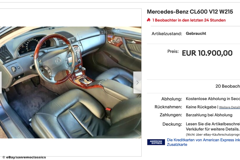Gebrauchtwagen - eBay Mercedes-Benz CL600 V12 W215 Gebrauchtwagen - eBay Mercedes-Benz CL600 V12 W215