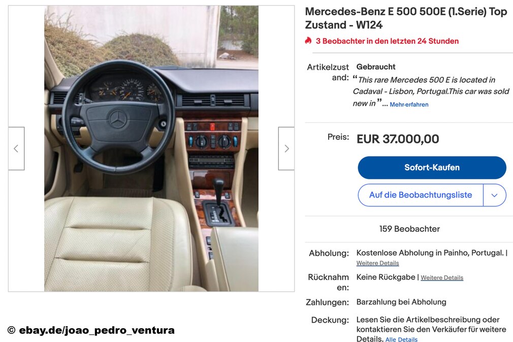 Gebrauchtwagen - eBay Mercedes-Benz E 500 500E