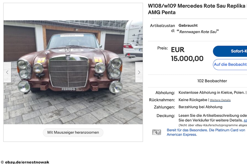 eBay Mercedes Rote Sau Replika eBay Mercedes Rote Sau Replika