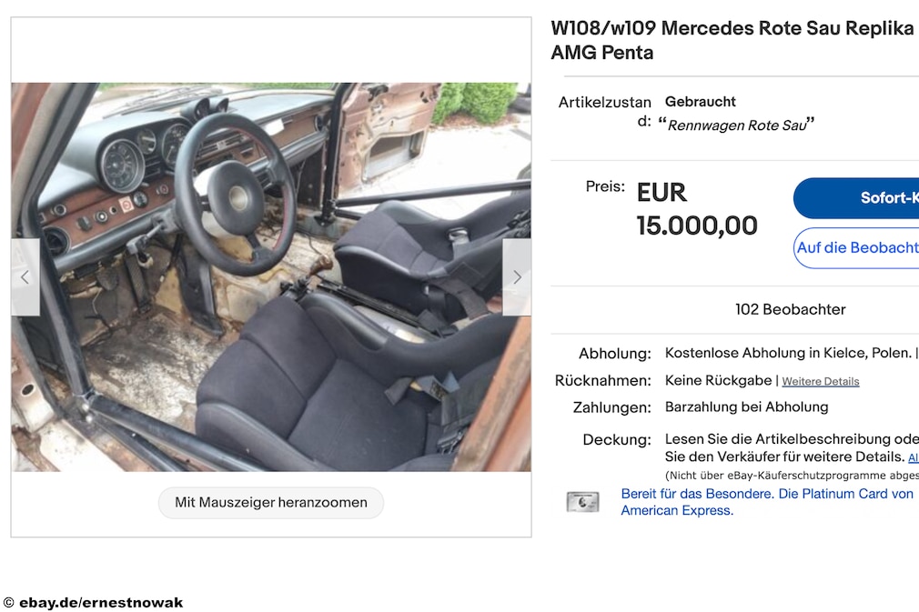 eBay Mercedes Rote Sau Replika eBay Mercedes Rote Sau Replika