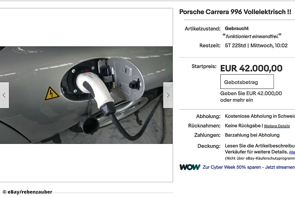 eBay Porsche Carrera 996