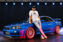 JP mit Nissan GT-R R34 auf der Essen Motor Show 2022