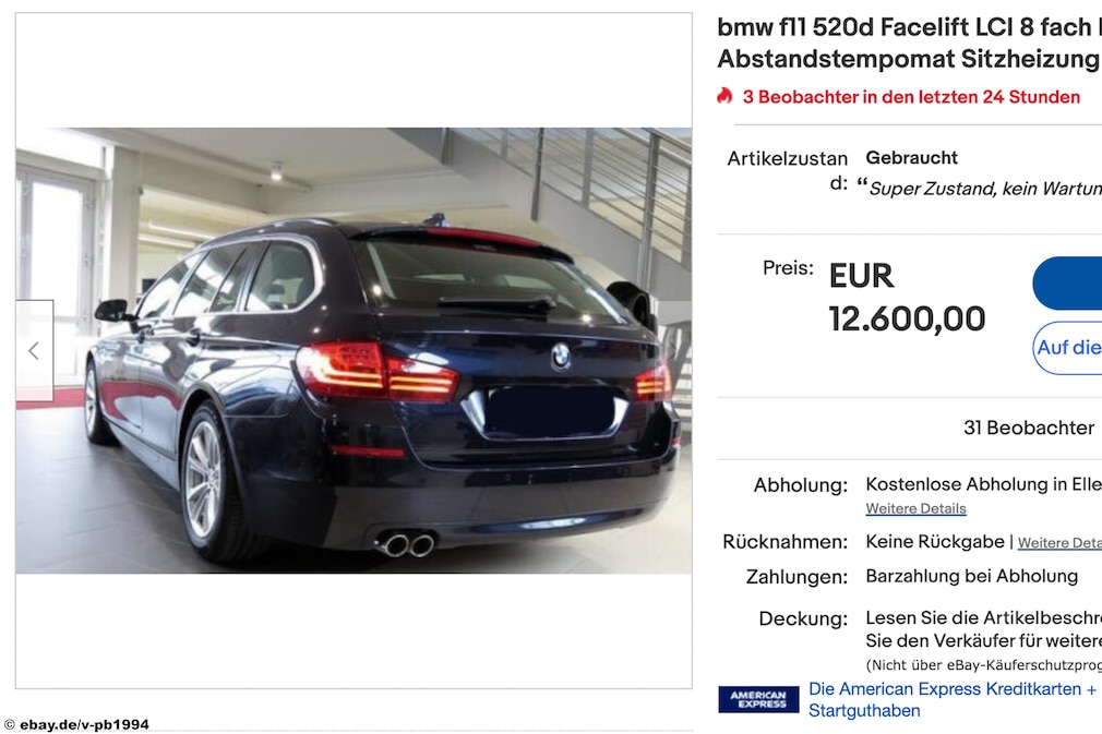 BMW 520d Touring (F10/11): Diesel-Kombi mit Scheckheft bei