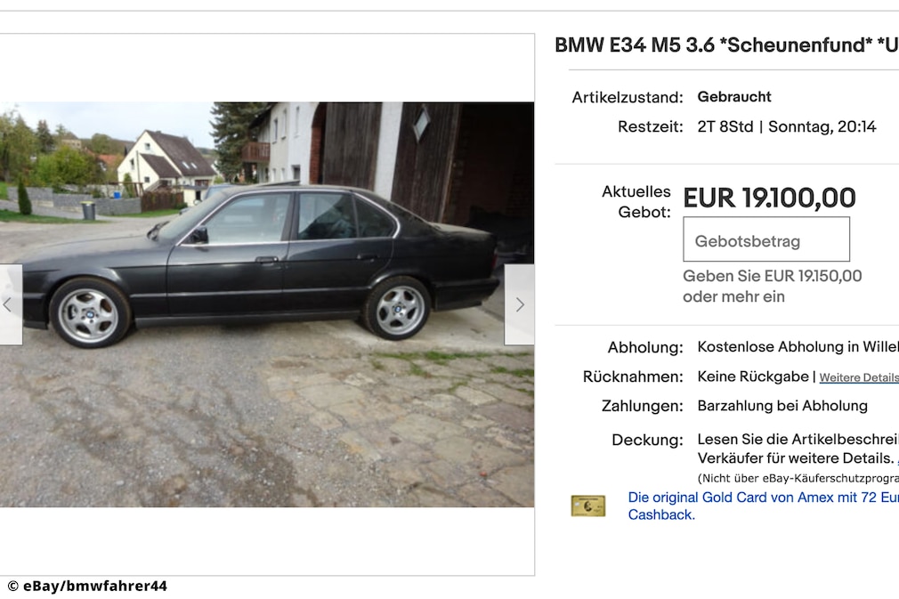 BMW E34 M5 3.6 Scheunenfund - eBay 