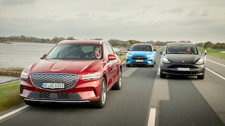 Genesis Electrified GV70   Ford Mustang Mach-E GT   Tesla Model Y