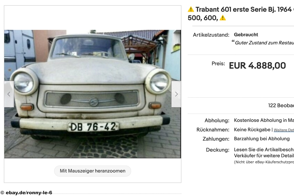 Trabant 601 erste Serie Bj. 1964 - eBay