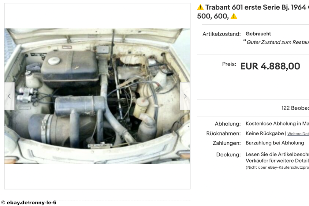 Trabant 601 erste Serie Bj. 1964 - eBay