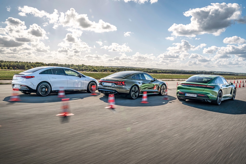 Audi RS e-tron GT Mercedes-AMG EQE 53 4Matic+ Porsche Taycan Turbo
