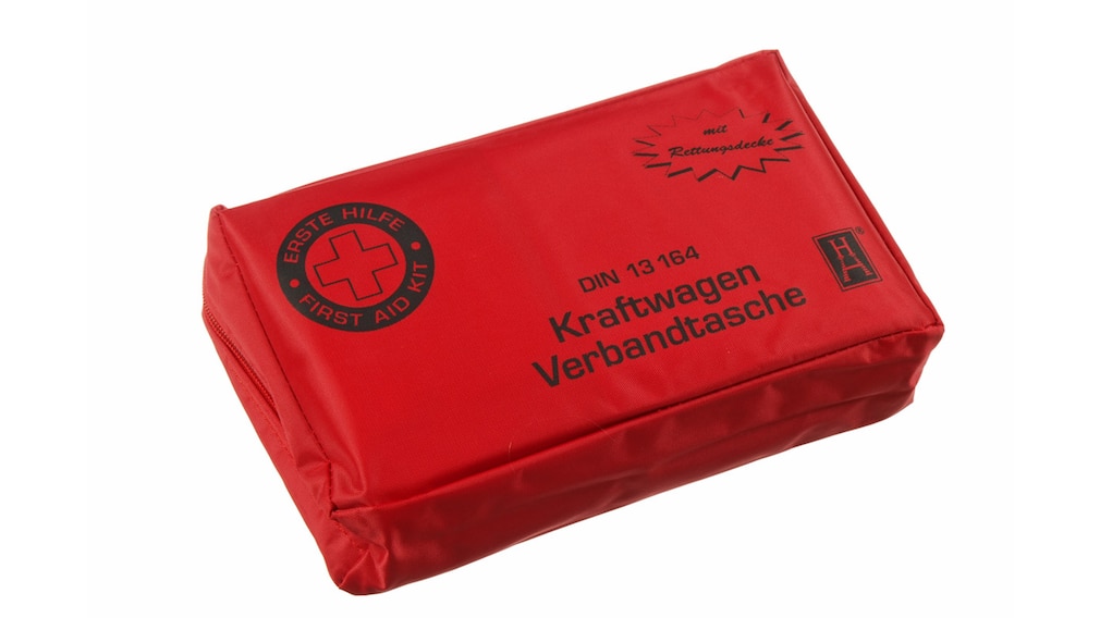 Auto Verbandskasten Verbandstasche Verbandtasche DIN 13164-B KFZ Fahrzeug  Rot