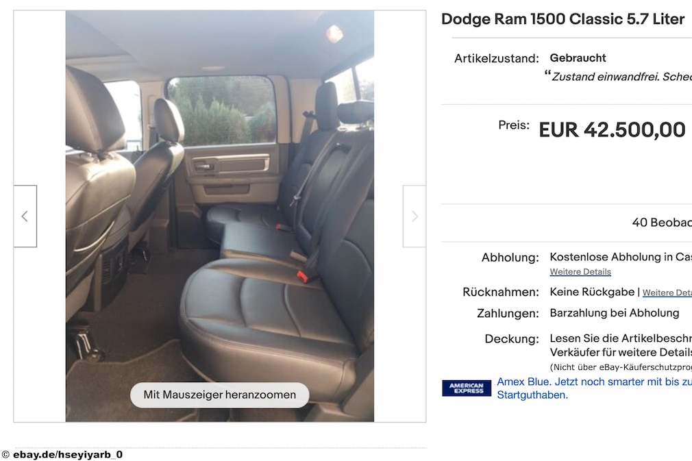 eBay Dodge Ram 1500 Classic