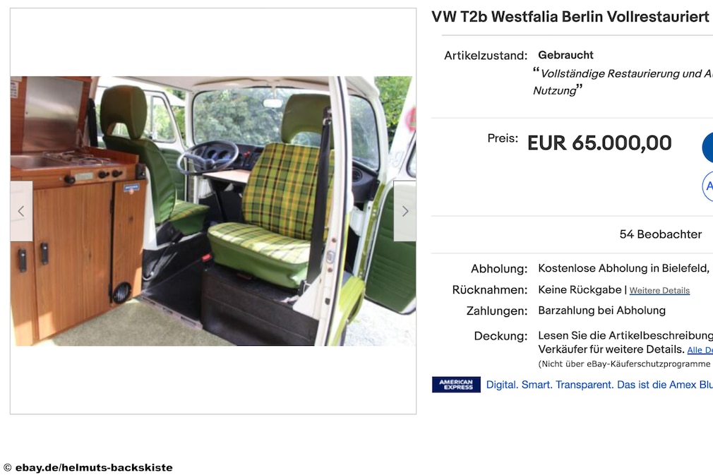 eBay  VW T2b Westfalia