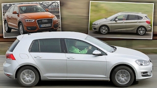 Audi Q3, BMW 2er Active Tourer, VW Golf