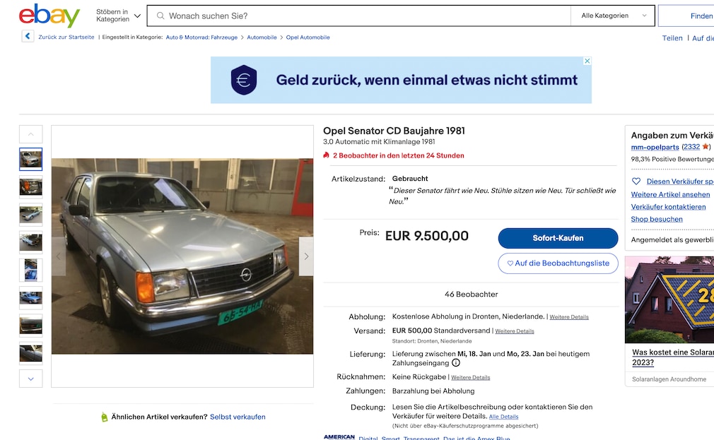Opel Senator CD Baujahre 1981