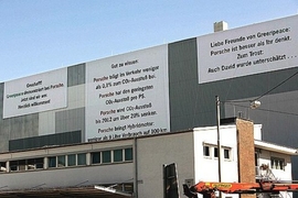 Greenpeace-Demo bei Porsche
