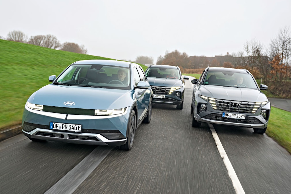 Hyundai Ioniq 5 RWD 77,4 kWh Hyundai Tucson Hybrid FWD Hyundai Tucson Plug-in AWD
