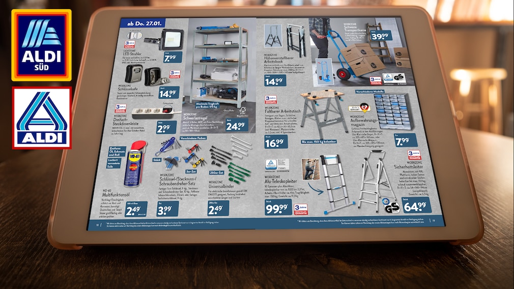 Opened tablet on the table