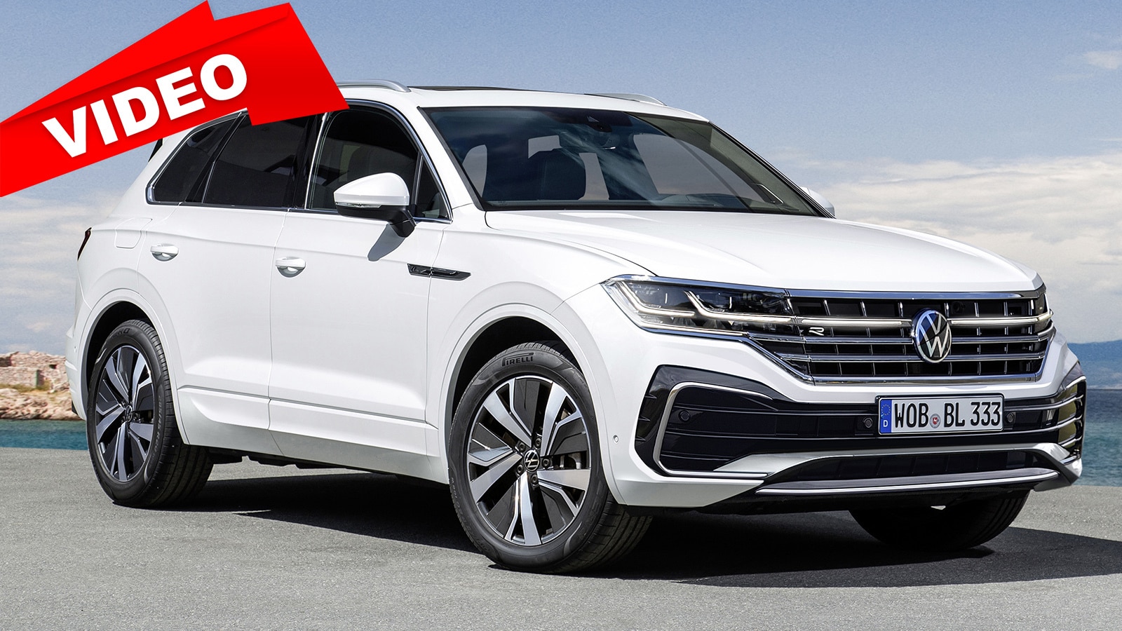 VW Touareg Facelift (2024) neu Illustration SUV Marktstart