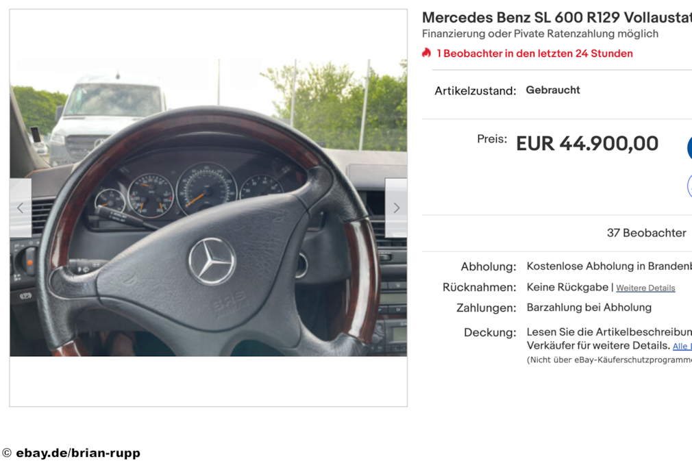 Gebrauchtwagen - eBay Mercedes Benz SL 600 Gebrauchtwagen - eBay Mercedes Benz SL 600
