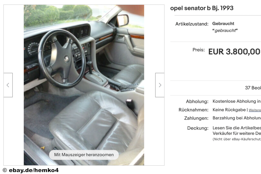 eBay Opel Senator