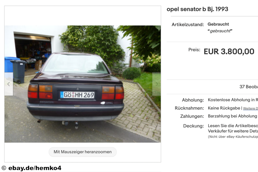 eBay Opel Senator