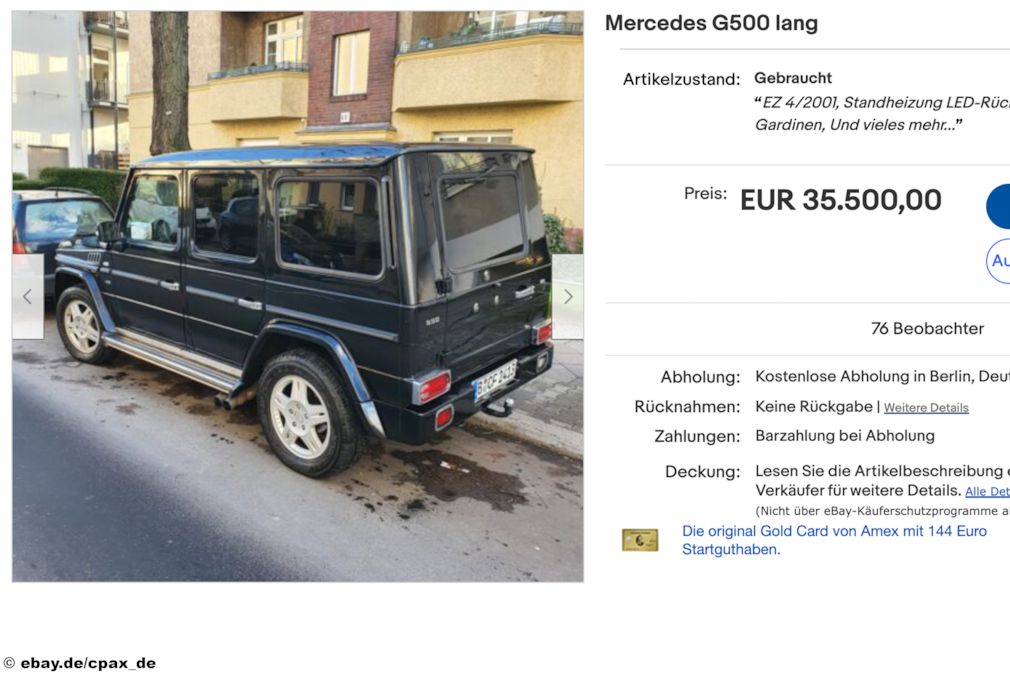eBay Mercedes G500
