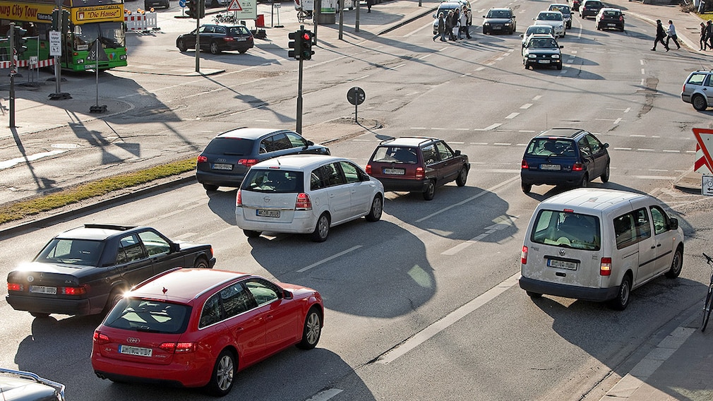 An der Ampel bummeln
