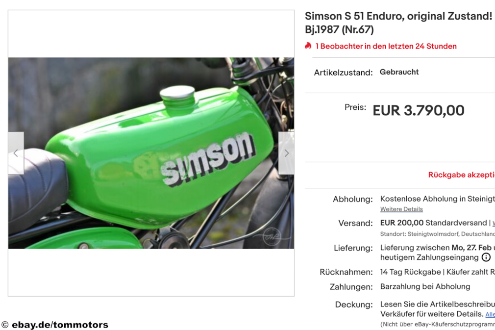 eBay Simson S 51 Enduro eBay Simson S 51 Enduro