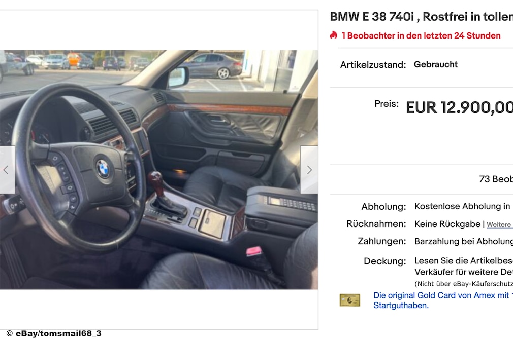 eBay BMW E38 740i
