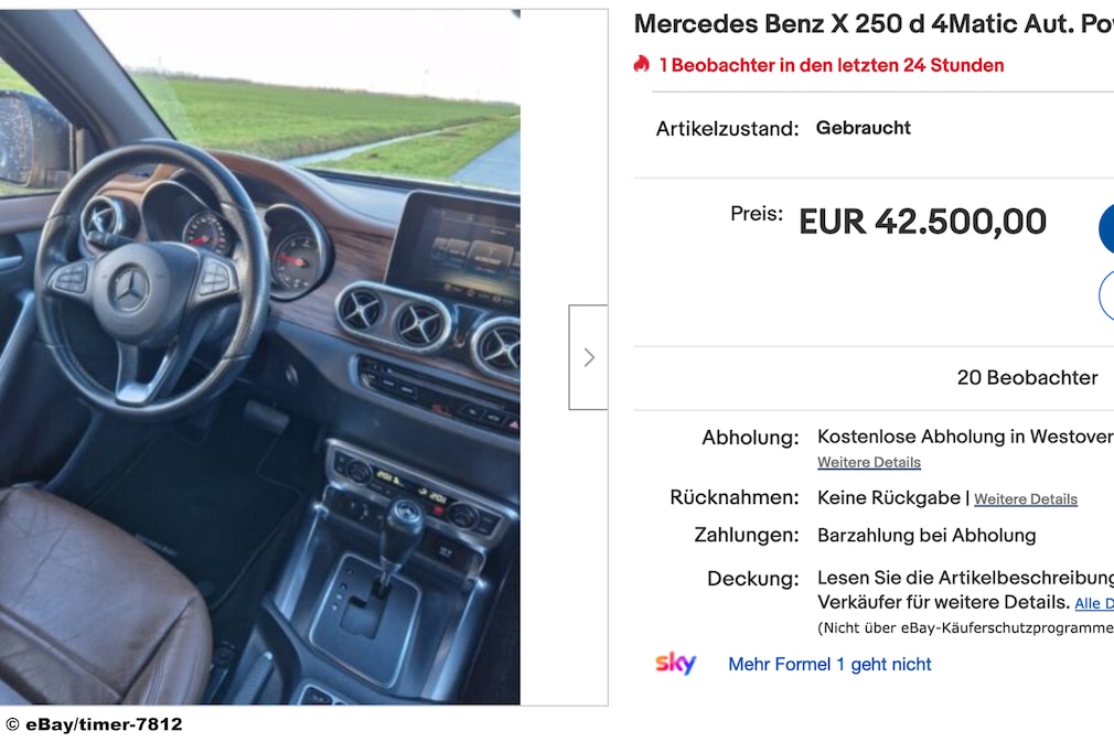 eBay Mercedes X-Klasse 250 d 4Matic