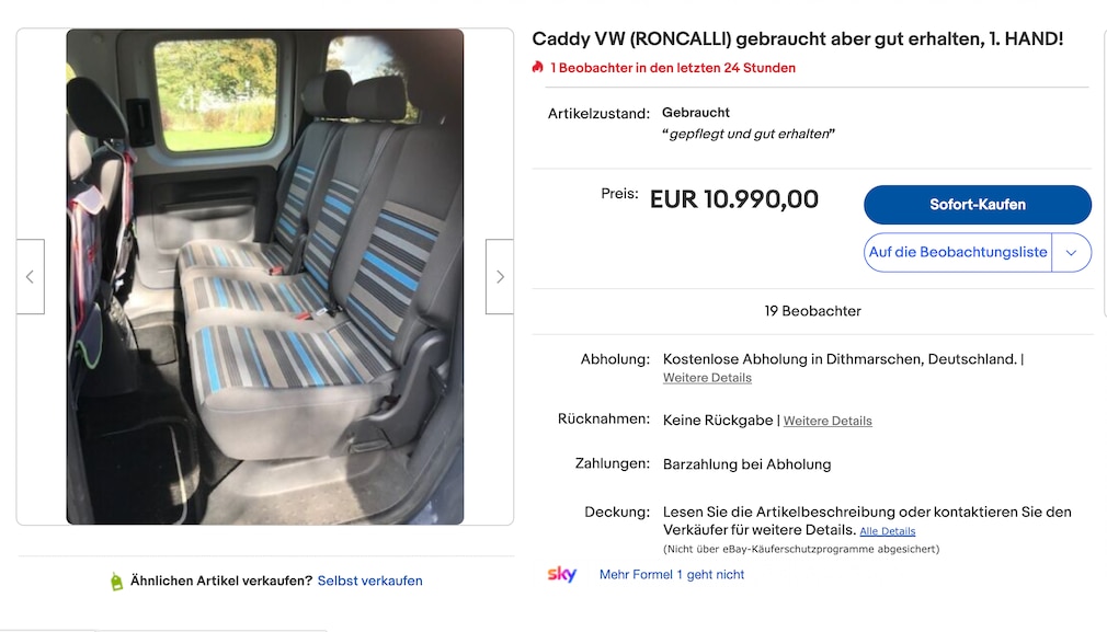 eBay VW Caddy Roncalli eBay VW Caddy Roncalli