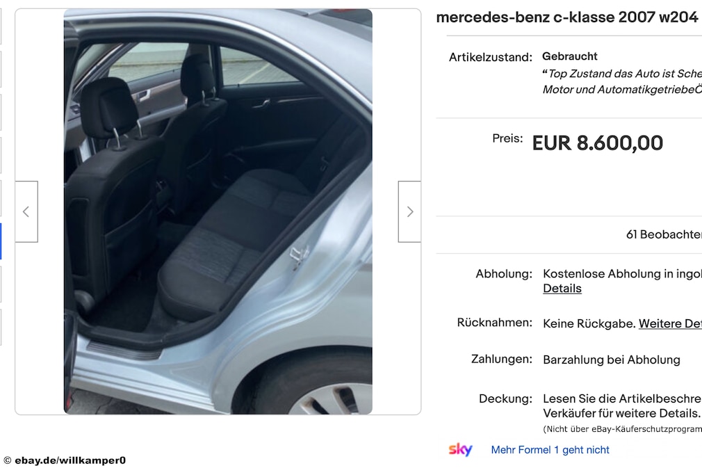 eBay Mercedes C-Klasse 2007
