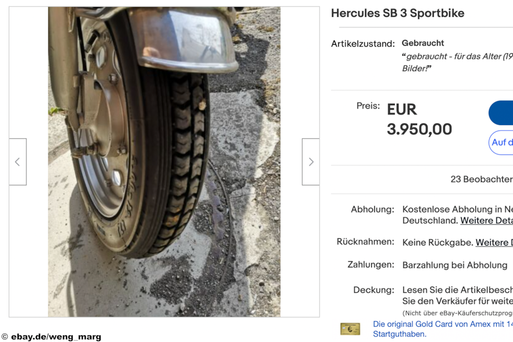 eBay Hercules SB 3 Sportbike eBay Hercules SB 3 Sportbike