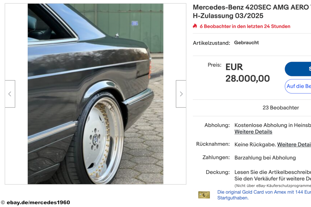 ebay Mercedes-Benz 420SEC AMG AERO 19