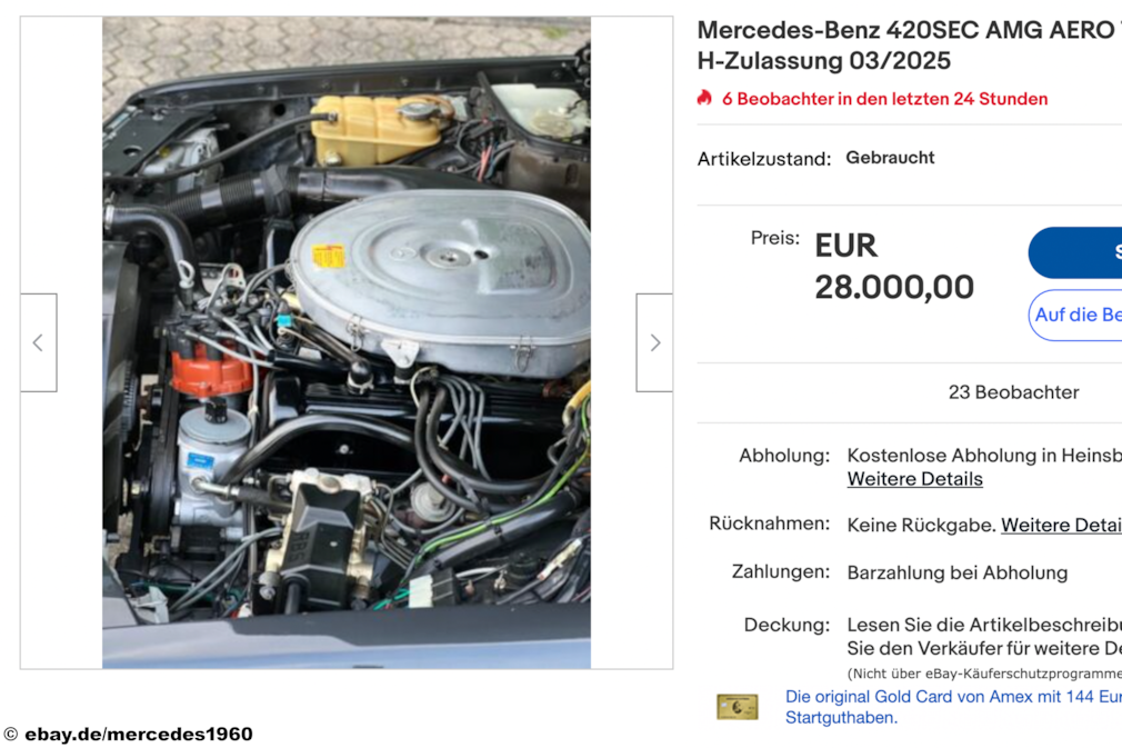 ebay Mercedes-Benz 420SEC AMG AERO 19