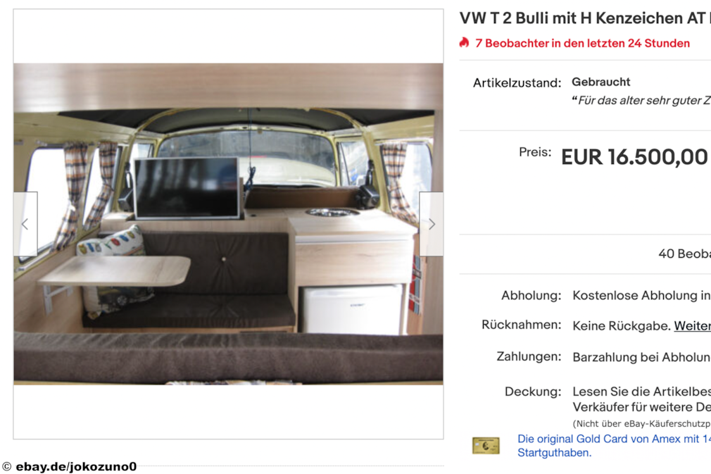 ebay VW T 2 Bulli