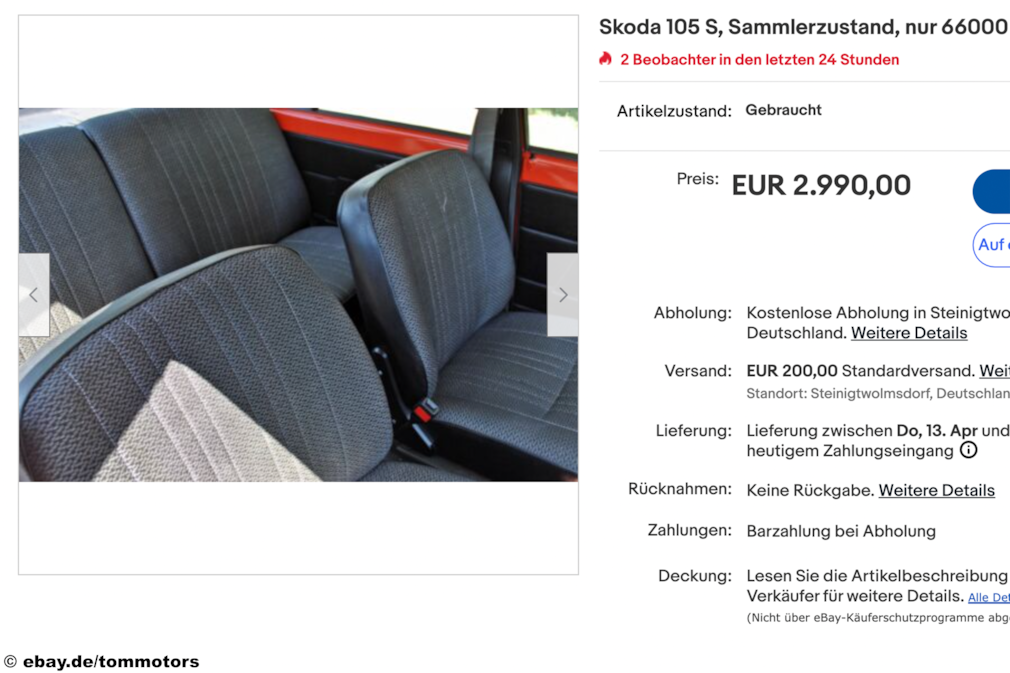 ebay Skoda 105 S