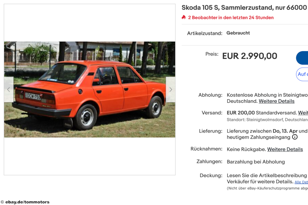 ebay Skoda 105 S