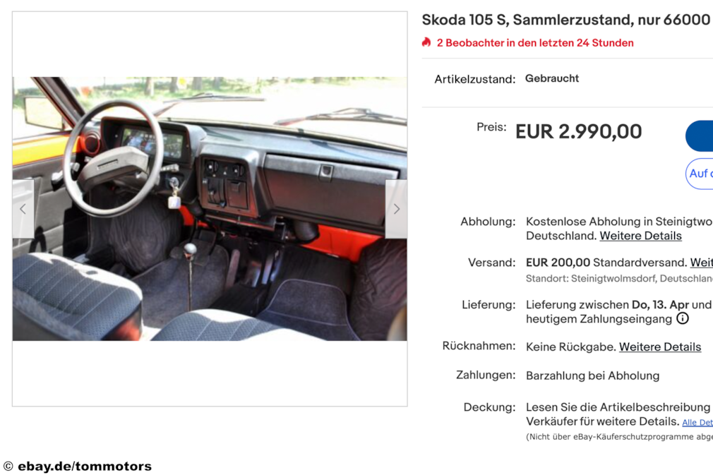 ebay Skoda 105 S