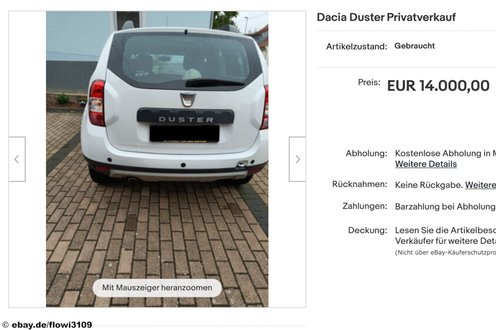 eBay Dacia Duster