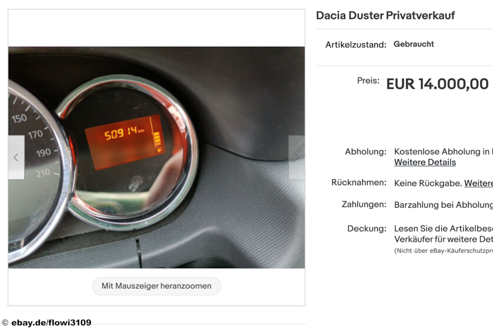 eBay Dacia Duster
