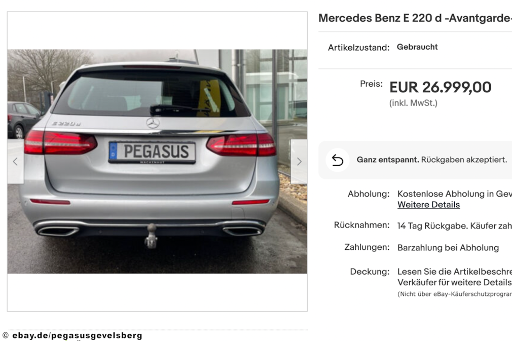 eBay Mercedes Benz E 220 d