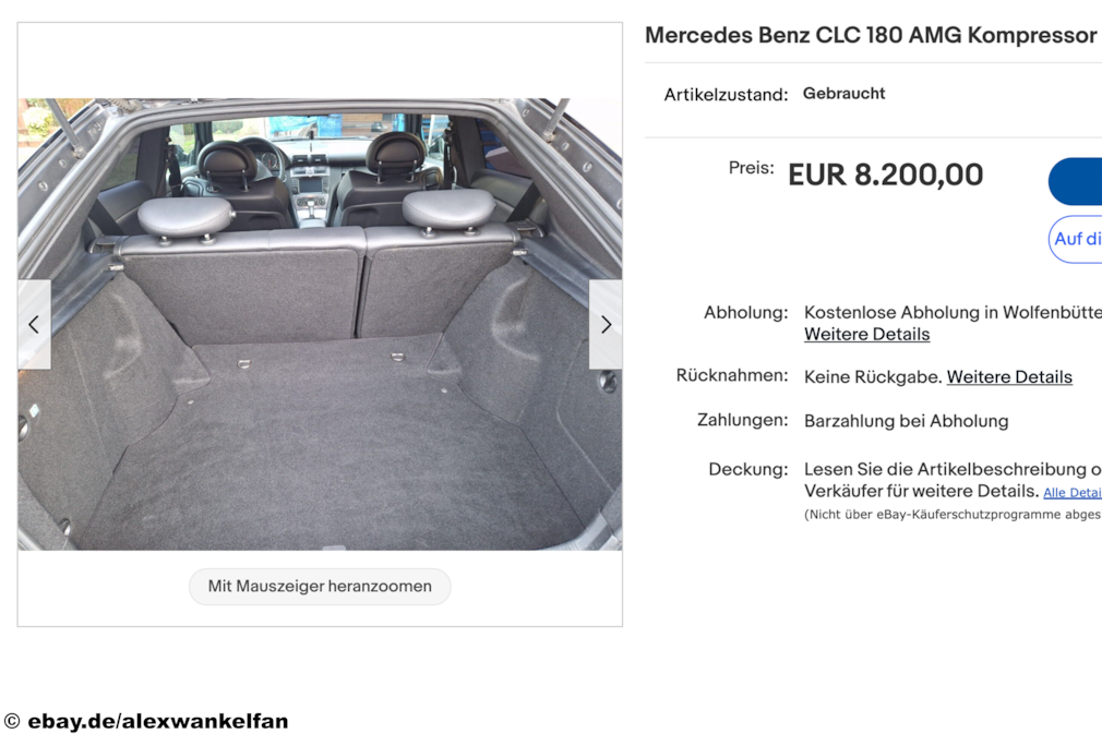eBay Mercedes Benz CLC 180 AMG