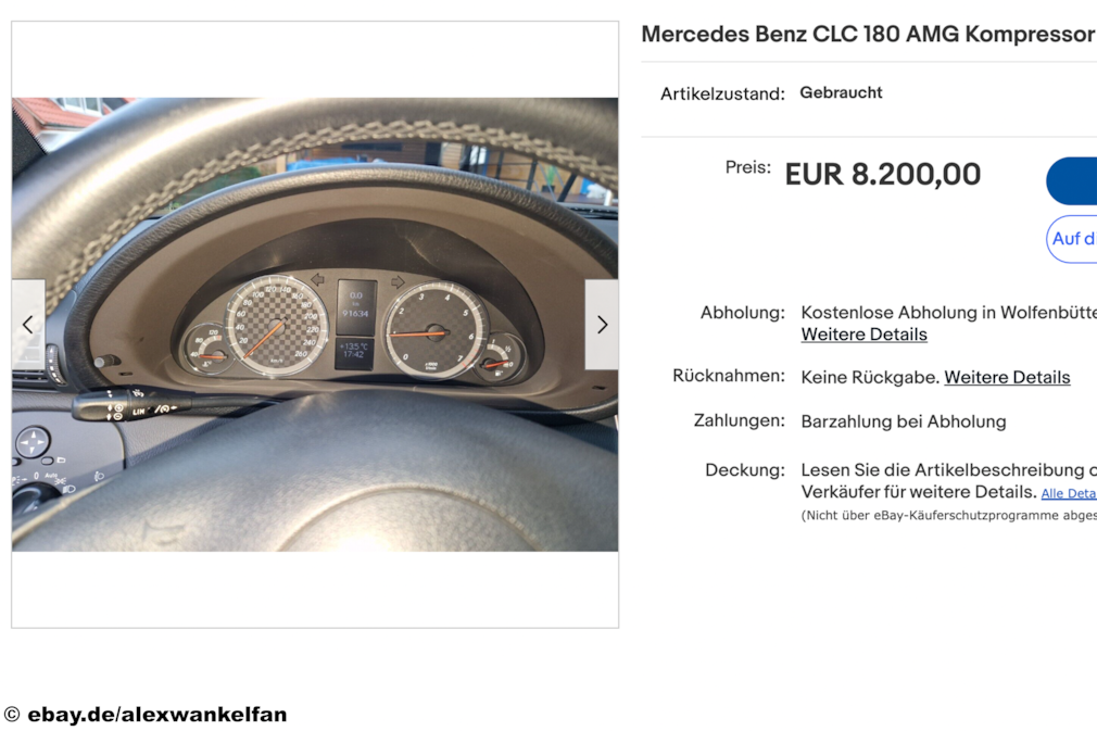 eBay Mercedes Benz CLC 180 AMG