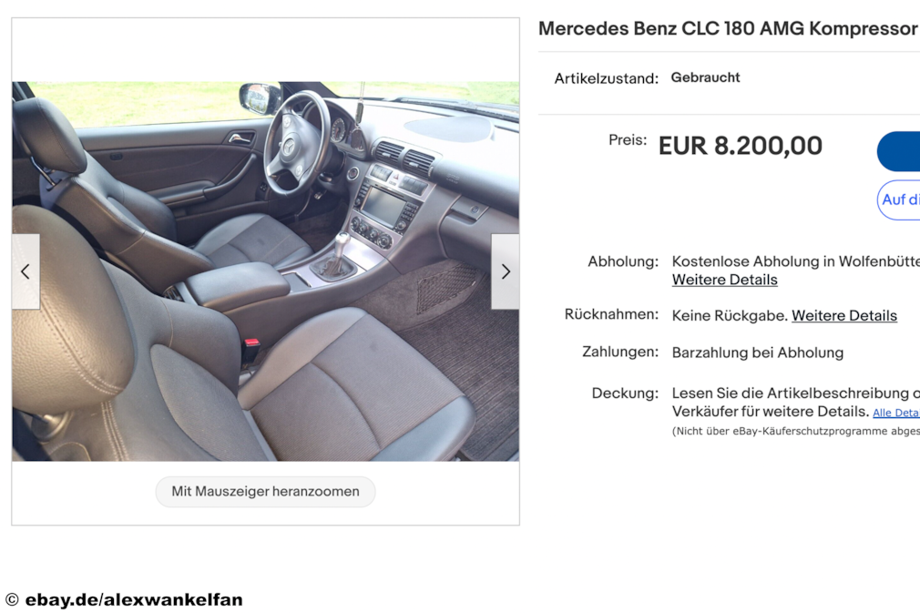 eBay Mercedes Benz CLC 180 AMG