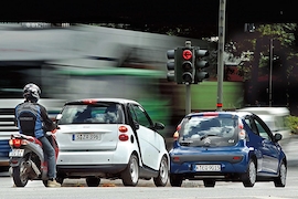 Vergleich Honda PS 125i/Smart fortwo/Citroën C1