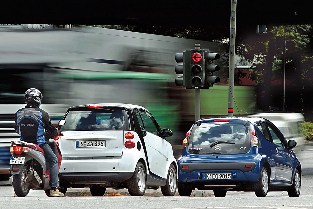 Vergleich Honda PS 125i/Smart fortwo/Citroën C1
