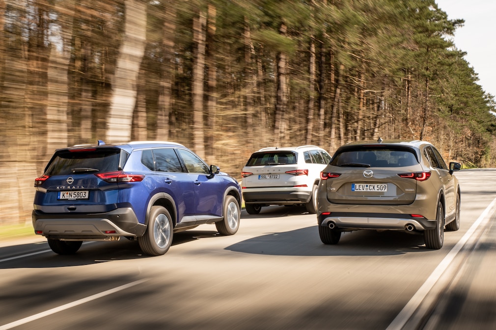 Mazda CX-5 e-Skyactiv G 165 FWD Nissan X-Trail 1.5 VC-T Mild-Hybrid Skoda Kodiaq 1.5 TSI ACT